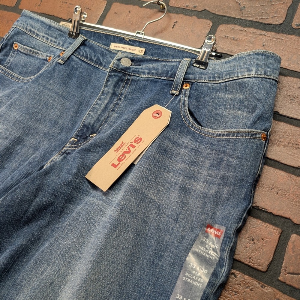 NWT Levi's 414 Relaxed Fit Straight Leg Mid Rise Jeans Women's Size 33x30 - Picture 2 of 16